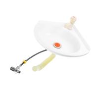 Space-Saving Plastic Wall Mount Utility Sink - Triangular Corner Washbasin for Bathrooms, Garages, Offices & Restrooms - Easy Installation, Design