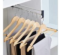 Space-Saving Pull-Out Clothes Rail & Wardrobe Coat Rack - 11.8" Hanging Rod for Closet nization & Efficient Storage Solutions