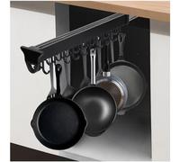 Space-Saving Pull-Out Pot Rack - Kitchen Organizer for Easy Access Hanging Storage of Pots Pans & Cookware - Maximize Kitchen Space & Clutter-Free Cooking