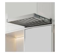 Space-Saving Retractable Trouser Drawer - Adjustable Wardrobe Rack for Clothes Drying Above Washer (Gray, 610-660mm) - Ideal for Small Spaces