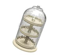 Space Saving Rotating Makeup Storage Case Multi-Purpose Cosmetic Holder Beauty Storage Box with Swivel Base for Easy Access