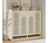 Space Saving Shoe Cabinet Entryway Storage 2 3 4 Door Shoe Rack for Hallway & Bedroom (110x117x32cm 43.3x46.1x12.6in) Stylish and Functional!