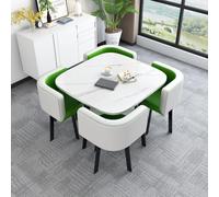 Space Saving Square Dining Table Set with 4 Chairs Modern Conference Table for Compact Kitchens and Small Spaces Stylish & Functional Furniture