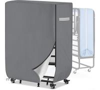 Space Saving Storage Bag for Twin Rollaway Bed 99 38 114cm with Zipper and Drawstring to Maintain Cleanliness Between Uses (600D Grey)