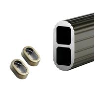 Space Saving Sturdy Aluminum Alloy Clothes Rail 80cm (31.5") Adjustable Wardrobe Hanging Bar for Cloakroom Easy to Cut Stylish Champagne Finish