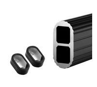 Space Saving Sturdy Aluminum Alloy Clothes Rail Adjustable 60cm Wardrobe Hanging Bar Durable Black Closet Pole for Cloakroom Organization