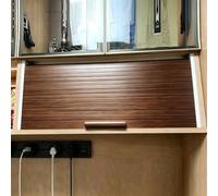 Space Saving Tambour Door Kit Walnut/Natural Wood-Grain Finish