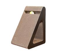 Space Saving Triangle Cat Scracker Stand features a ball that rotates for interaction