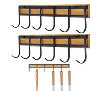 Space Saving Utensil Holder Utensil Organizer Wall Hook Kitchen Rail with Hooks, Kitchen Utensil Hanger for Kitchen Paver for Paver