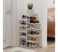Space-Saving Veal Shoe Rack nizer - Freending Metal e Shoe Sto Cabinet for Entryway, Hallway & Smals - White, 19.3x31.1in