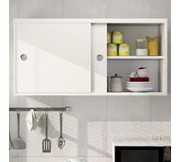 Space-Saving Wall Cabinets for Kitchen & Bathroom, Interior Storage Cabinet with Partitions, Wall Storage Cabinet, Versatile Storage Solutions for Organized Spaces(White,80cm)