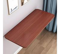 Space-Saving Wall Folding Desk - Foldable Study & Dining Table Versatile Hanging Computer Desk in Teak Color 90x40cm - Ideal for Bedroom & Home Office
