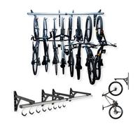 Space Saving Wall Mounted Bike Rack For 8 Bikes, Rotating Hooks, Bicycle Storage For Home/garage/shed