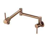 Space-Saving Wall-Mounted Brass Kitchen Faucet - Foldable Design for Easy Pot Filling, Ideal for Single Sin, Cold Water, Perfect for Small Kitchens (Color 4)