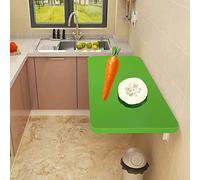 Space-Saving Wall-Mounted Desk 60x40cm Dark Green Folding Table for Home Office Kitchen Dining Room Compact Workstation Versatile Wall Table for Small Spaces