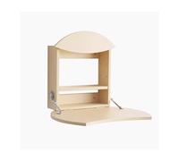 Space-Saving Wall Mounted Folding Desk Cact Fold Down PC Table for Laundry Room & Home Office Multi-Functal Wall Writing Desk with Sto Soluts