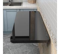 Space-Saving Wall-Mounted Folding Desk - Convertible Table for Small SpacesIdeal for HomeKitchenDining Room (Black 60x50cm) - Perfect for Compact Living Solutions