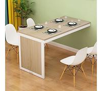 Space Saving Wall Mounted Folding Dining Table - Convertible Desk for Small Spaces Office Bedroom Kitchen - White 80x60cm Compact Fold-Up Design