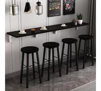 Space-Saving Wall-Mounted Folding Drop Leaf Table - Solid Wood Dining Table with Creative Design Black Finish Ideal for Small Spaces & Compact Living Areas