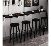 Space-Saving Wall-Mounted Folding Drop-Leaf Table - Versatile Wooden Dining Table for Kitchen, Bar, Cafe, or Milk Tea Shop - Long and Narrow Design for Efficient Use