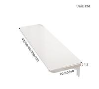 Space-Saving Wall-Mounted Folding Table - Compact 30x120cm White Kitchen Desk for Home Office Study Laundry - Versatile Workstation for Small Spaces