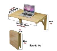 Space-Saving Wall-Mounted Folding Table - Compact Wooden Drop-Leaf Desk for Small Spaces Ideal as a Dining Table Computer Table for Kitchen Laundry Restaurant Office (80x50cm/31x19in)