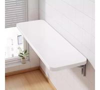 Space-Saving Wall-Mounted Folding Table - Drop-Leaf Design for Laundry Room, Kitchen & Home Office - White, L100*W40cm - Easy Installation, Sturdy & Stylish