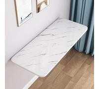 Space-Saving Wall Mounted Folding Table - Easy to Assemble Wooden Kitchen & Laundry Countertop for Dining Offices Studies Restaurants - Versatile Floating Design