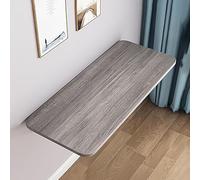 Space-Saving Wall Mounted Folding Table - Grey Floating Laundry & Kitchen Countertop 90x40x2.5cm - Ideal for Offices Studies Restaurants & Small Spaces