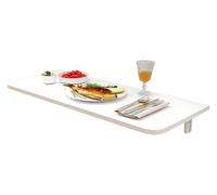 Space-Saving Wall-Mounted Folding Table - Metal Shelf Desk for Small Spaces, Ideal for Home Office, Kitchen & Dining Room - Versatile, Compact, Modern Design
