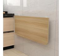 Space-Saving Wall-Mounted Folding Table - Stylish Wooden Dining Desk for Kitchen Balcony & Bedroom - Compact Versatile Computer & Writing Desk for Small Spaces