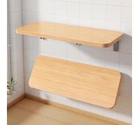 Space-Saving Wall-Mounted Folding Workbench - Sturdy Iron Floating Table for Kitchen Bar Study & Balcony - Easy Install Ideal for Laptops Boo & Work Projects