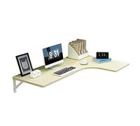 Space-Saving Wall Mounted L-Shaped Drop Leaf Dining Table, Folding Wooden Desk for Small Spaces, Corner Home Office Furniture, White Maple 47.2"x23.6"x15.7"