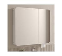 Space Saving Wall Mounted Mirror Cabinet Multi Layer Storage for Bathrooms Laundry Rooms and Living Rooms White 70x65x13CM