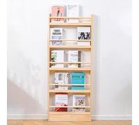 Space-Saving Wooden Magazine Rack for Home & Office - Corner Design Brochure Stand for Books Newspapers & Tablets - Size: 70x144.5cm/27.5x56.9in
