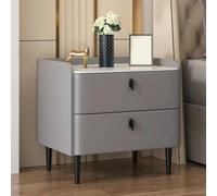 Space-Saving Wooden Nightstand with Metal Legs 2-Drawer Bedside Table for Bedroom & Living Room Easy Assembly Champagne Gold Finish Stylish Modern Design