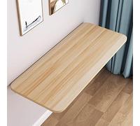 Space-Saving Wooden Wall Folding Table 60 x 40 cm Floating Desk & Dining Table Invisible Foldable Kitchen Table Small Wall-Mounted Laptop Table (Walnut)