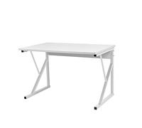 Space Saving Worktop Organiser Stand Shelf for Printer, Kitchen Storage Countertop Rack Stand for Microwave Oven, Air Fryer, Over Microwave Shelf Unit, Home Office Organisation (White, 2 Tiers)