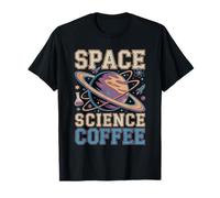 Space Science Coffee Planet Rocket Astronomy T-Shirt