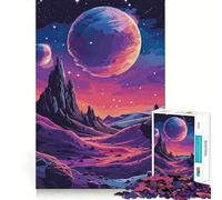 Space SciFi Landscape Hard Jigsaw Puzzle for Adults 1000 Pieces Boost Recall Calm Escape Tight Edge 50x75cm
