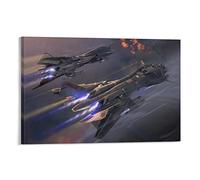 Space Ships In Star Citizen Poster Poster Decorative Painting Canvas Wall Art Living Room Posters Bedroom Painting 08x12inch(20x30cm)