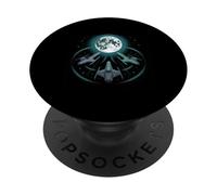 Space Ships under the terrestrial moon Funny Meme PopSockets Adhesive PopGrip