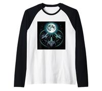 Space Ships Under The Terrestrial Moon Funny Meme Raglan Baseball Tee