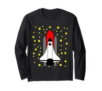 Space Shuttle Atlantis Mission Apollo Rocket Stars Start Long Sleeve T-Shirt