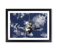 Space Shuttle Framed Wall Art Print A2 Black