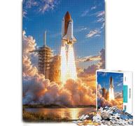 Space Shuttle Launch Sunset-1 Wooden Jigsaw Puzzle, Gift for Adults | Adult Jigsaw Puzzle: adult home pastime on weekends.