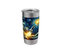 Space Shuttle Rocket Launch, Van Gogh Starry Night Stainless Steel Insulated Tumbler