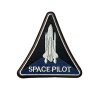 Space Shuttle Space Pilot Triangle Patch - United States USA Mission Emblem - Iron On Embroidery Badge (10cm) - Rocket Launch Astronaut Cosplay Patch for Jackets, Costumes & Collectors