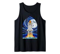 Space Shuttle Stained Glass s Retro Launch Art Tank Top