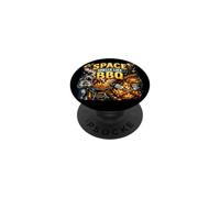 Space Smells Like BBQ Funny Astronaut T-Shirt PopSockets Adhesive PopGrip
